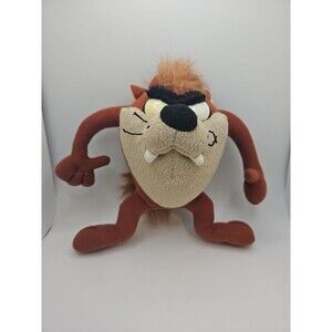 Vintage 1996 8" Taz Plush Tasmanian Devil Stuffed Animal Plushie Warner Bros